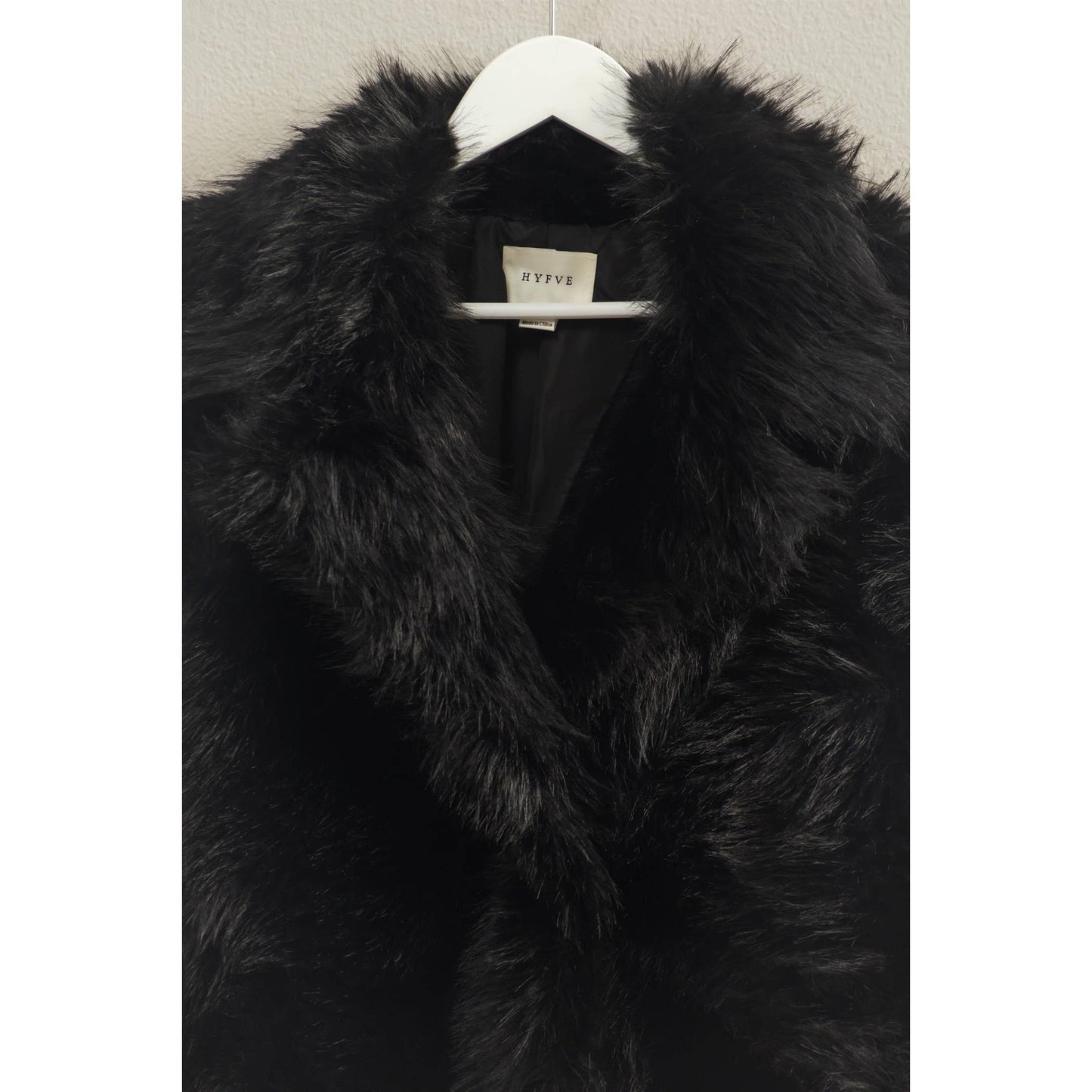 Shawl Collar Faux Fur Jacket