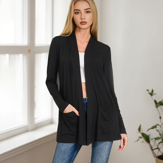 Flowy Open Front Cardigan