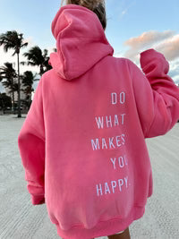 Sunkissed Cocunut Do What Make You Happy Embroidier Hoodie