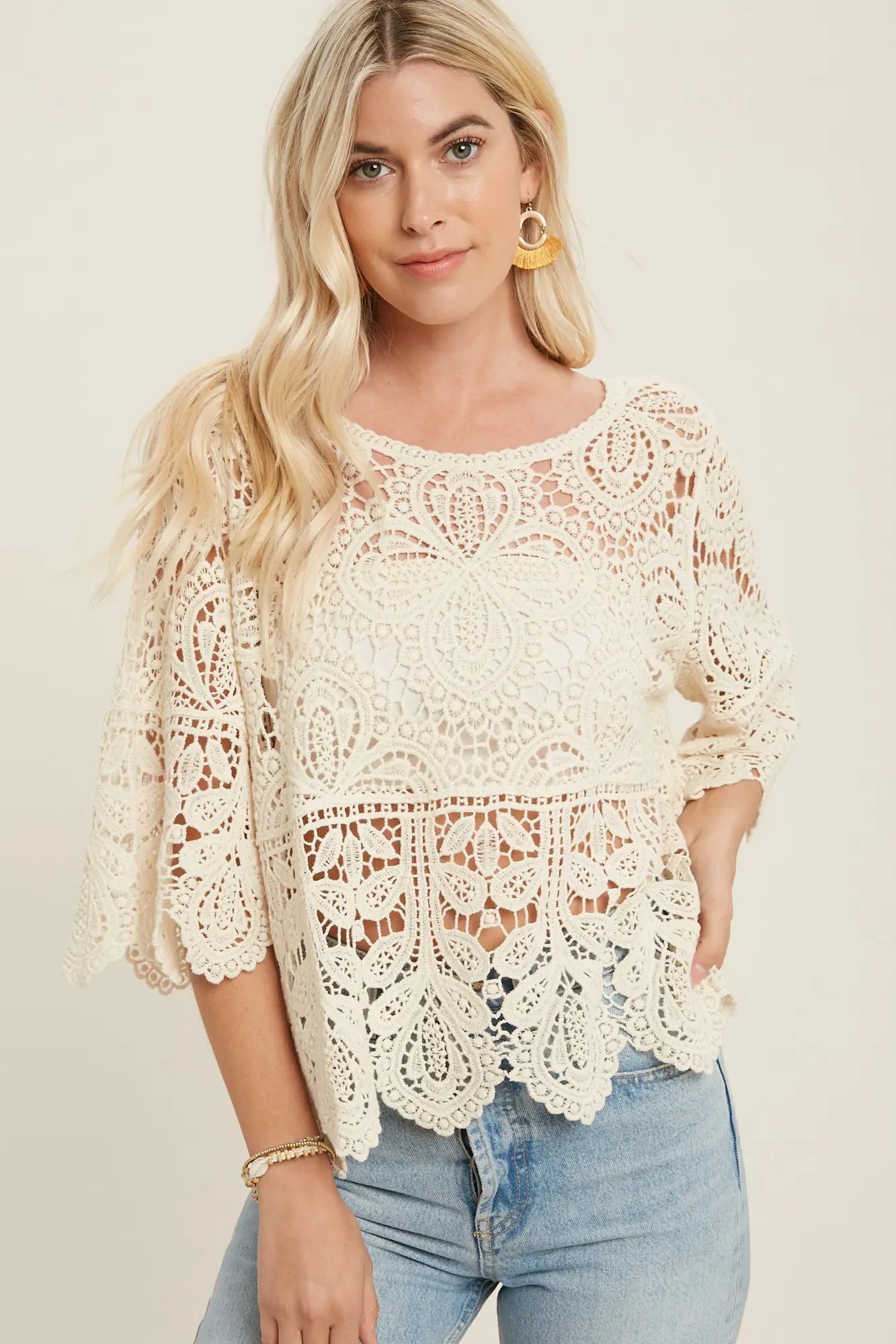 Bluivy Crochet Lace Top