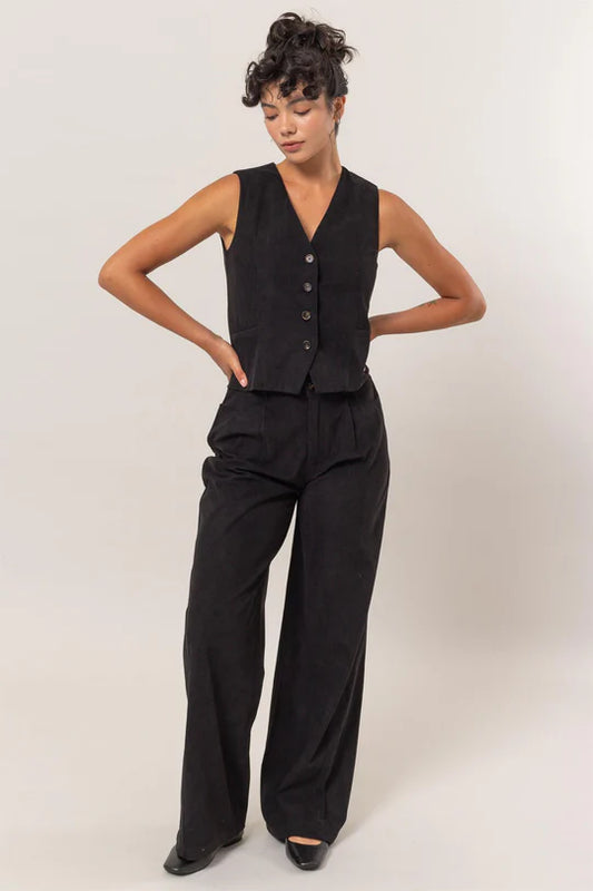 Double Zero Corduroy Vest And Pants Two-Piece Set