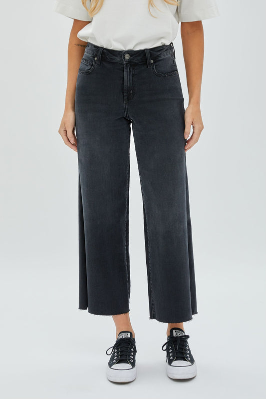 Hidden 27” inseam Nori High waist cropped wide leg pants