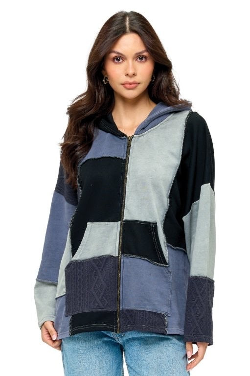 Yak and Yeti Colorblock Zipper Hoodie