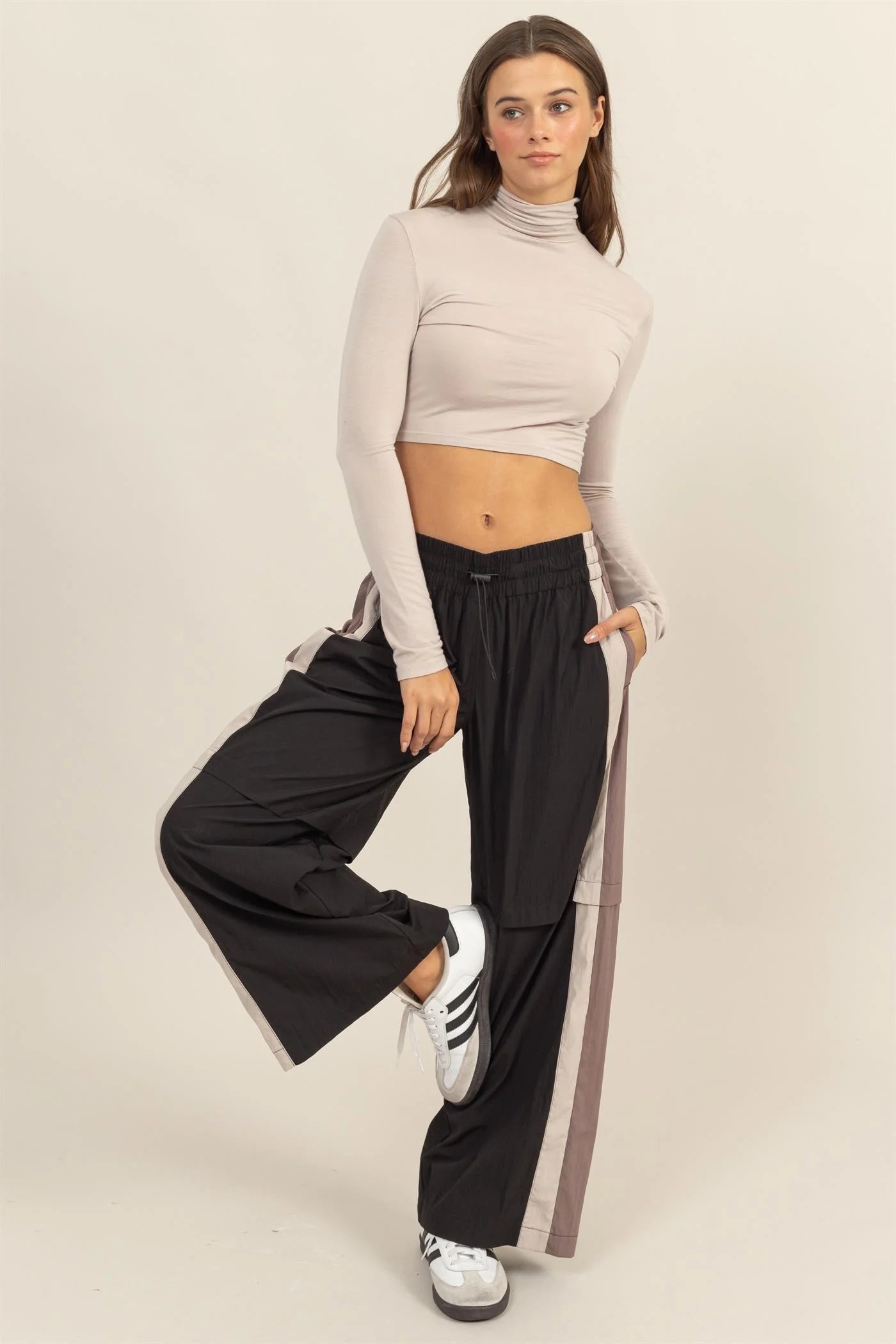 HYFVE HIGH-WAIST DRAWSTRING TRACK PANTS