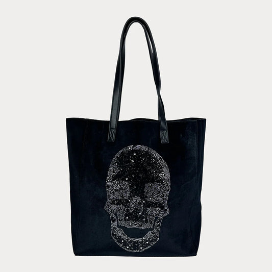 Sophie Velour Skull Embossed Tote - Anniversary Collection