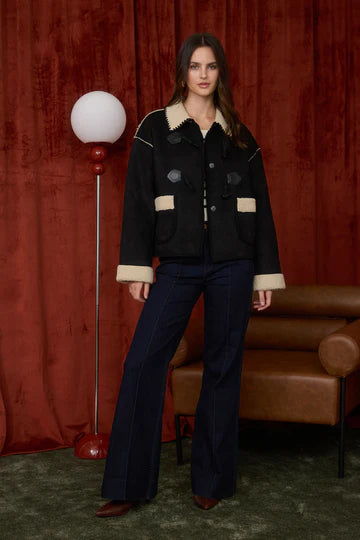 Faux Fur Trim Bomber Jacket
