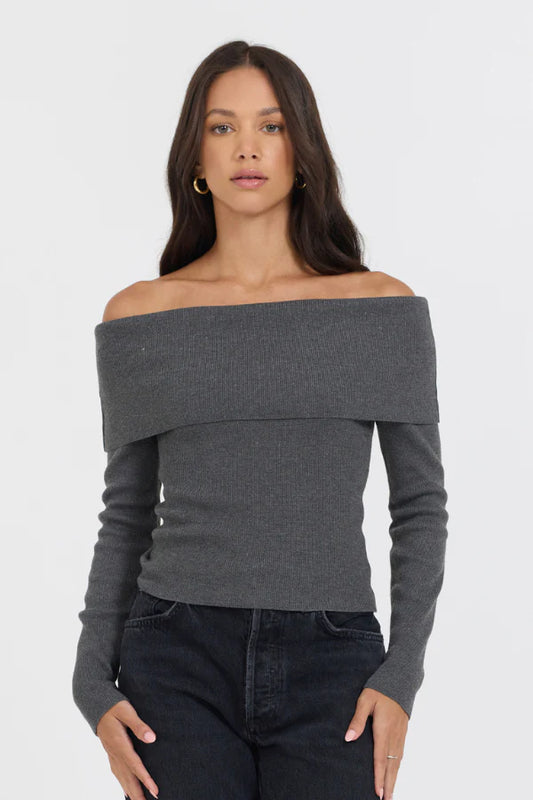 Vintage Havana Off Shoulder Sweater