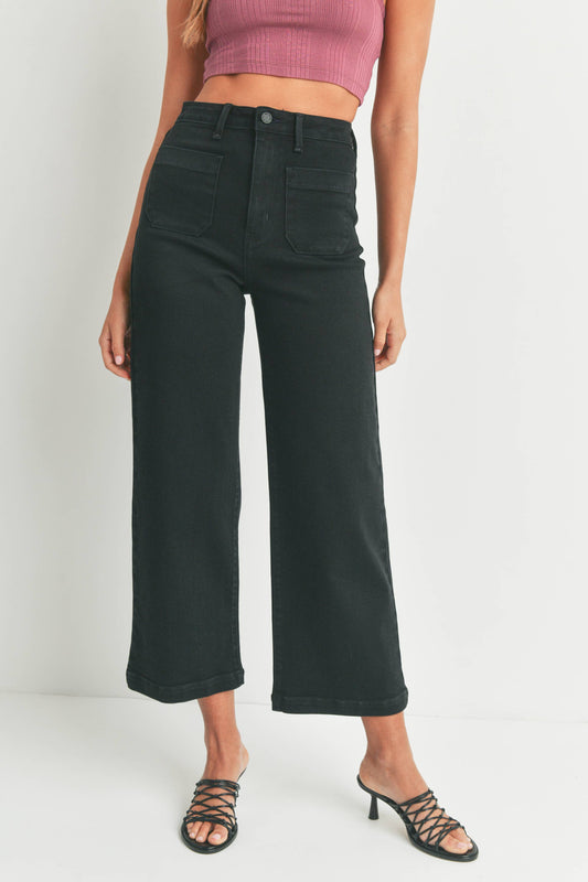 Just Black Two Patch Pocket Wide Leg