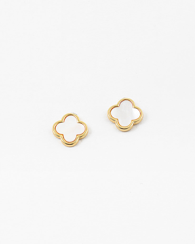 BS Gold And White Clover Studs