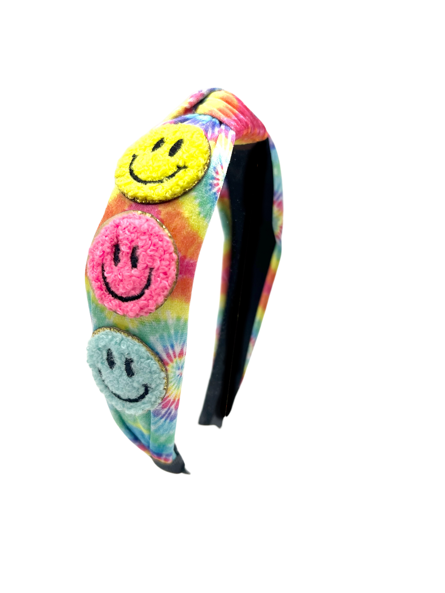 Mavi Bandz Varsity Tie Dye Smiley Knot Headbands