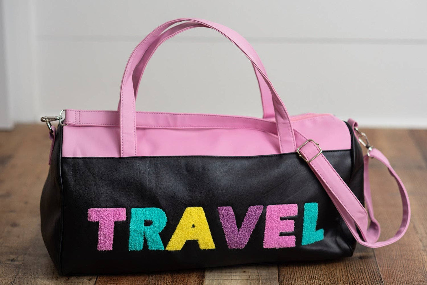 Kids Pink and Black Travel Bag