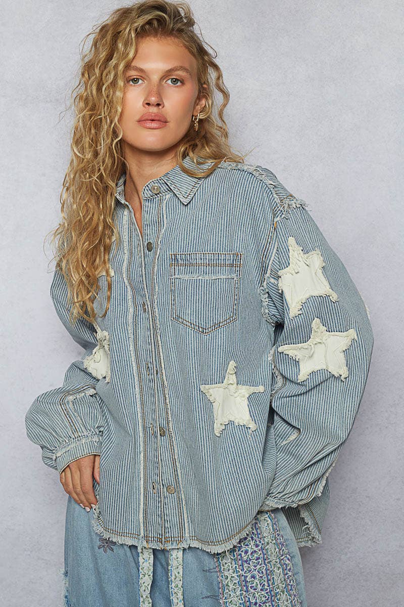 Pol Star Patch Shacket