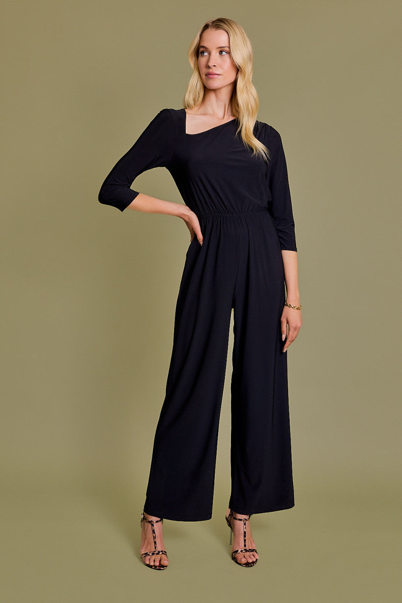 Gilli Clothing Long Sleeve Unbalanced Neck One Shoulder Jumpsuit